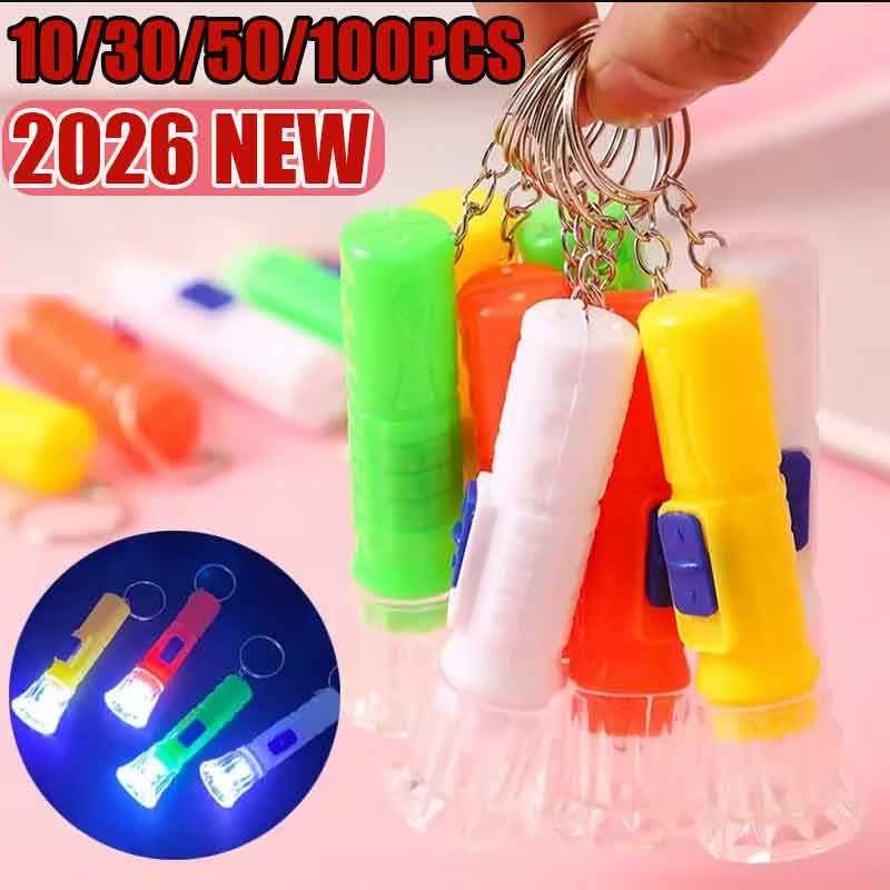 Party Games Kids Birthday - 10/30/50/100PCS Mini Children LED Flashlight Lamp