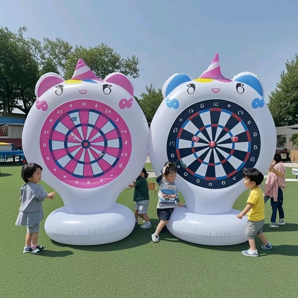 Games Garden Party - Inflatable Unicorn Throwing Game Target Sticky