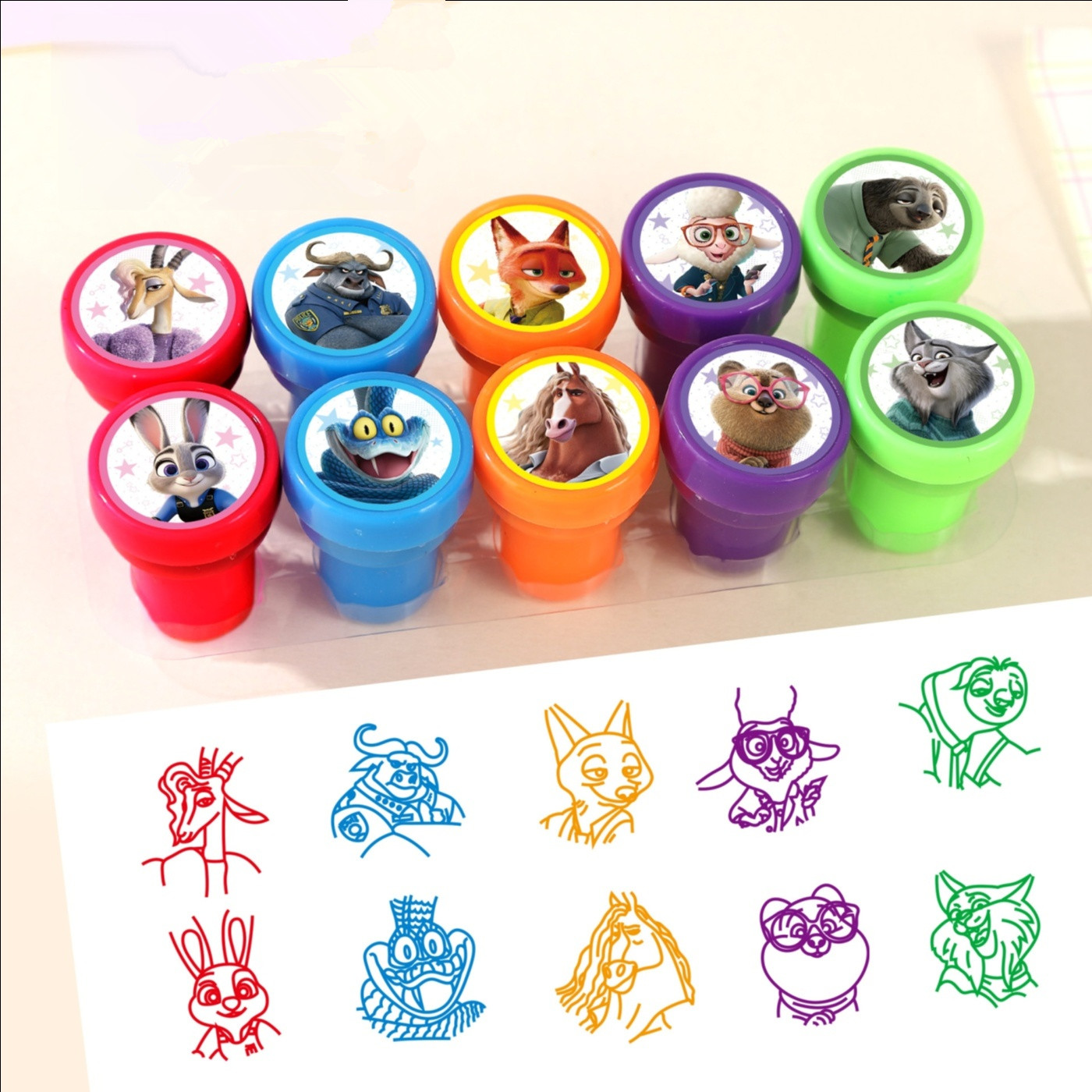 10Pcs Zootopia Kids Stamp Cart - Zootopia Party Games review and price