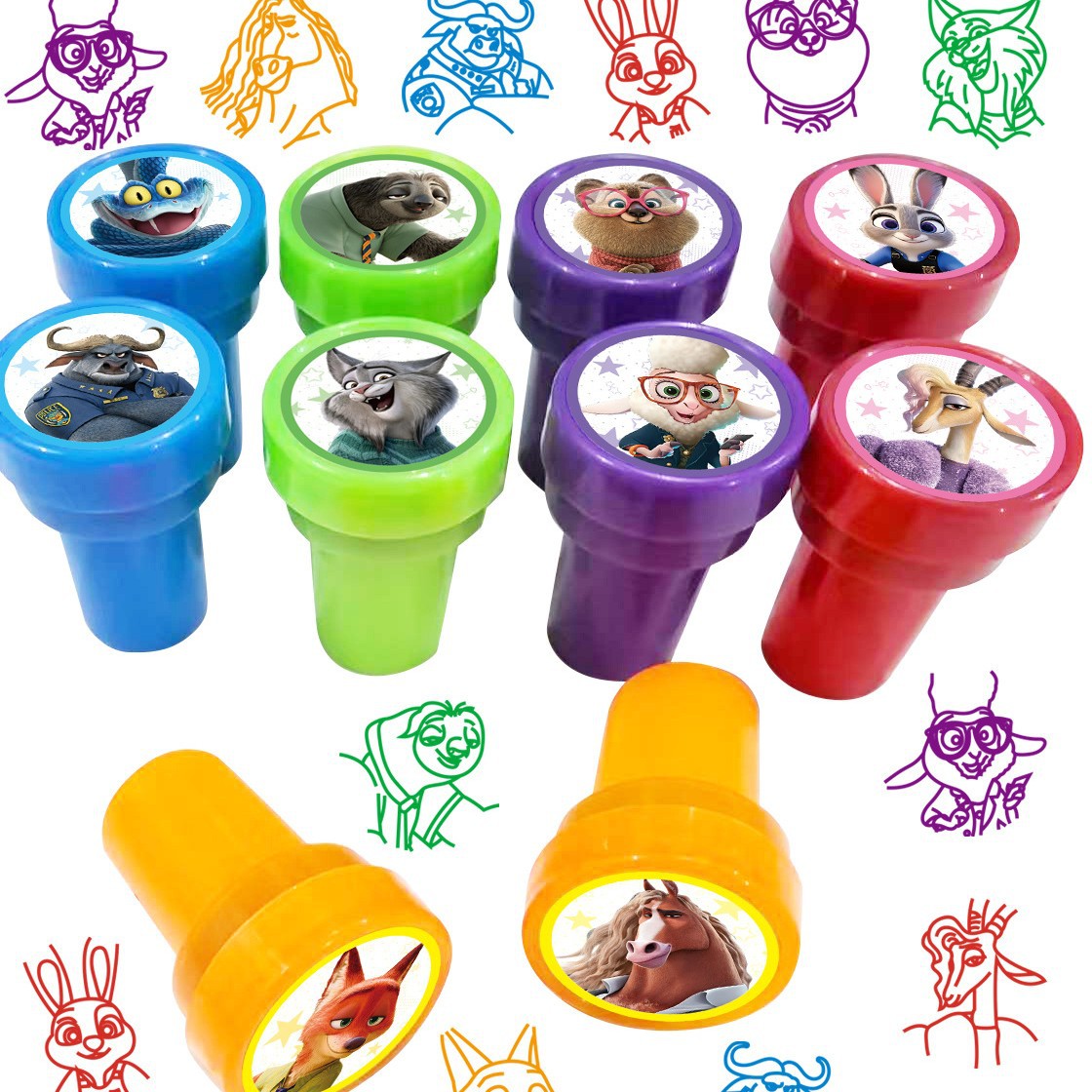 10Pcs Zootopia Kids Stamp Cart - Zootopia Party Games review and price