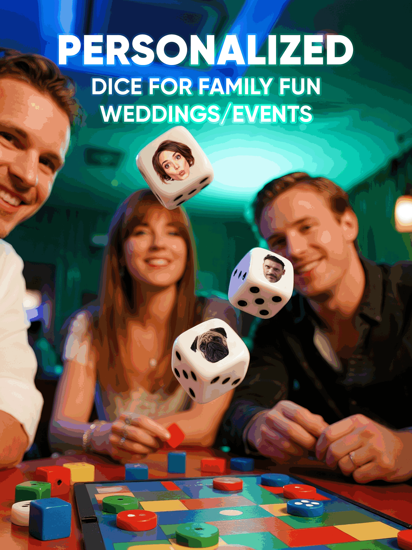 Custom Face Dice Personalized  - Party Games Groups review and price