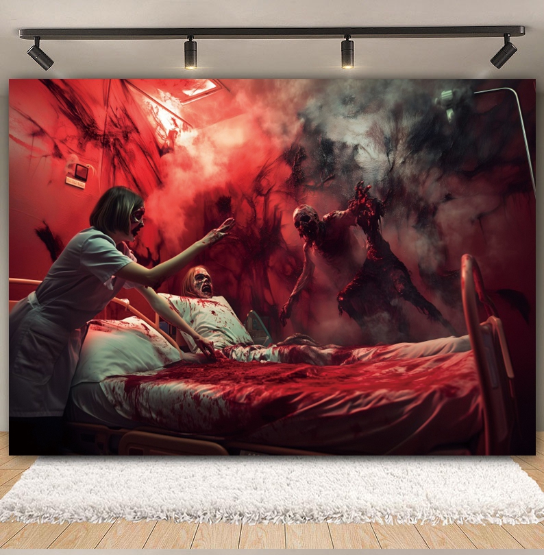 Horror Halloween Decor Backgro - Party Games Lab review and price