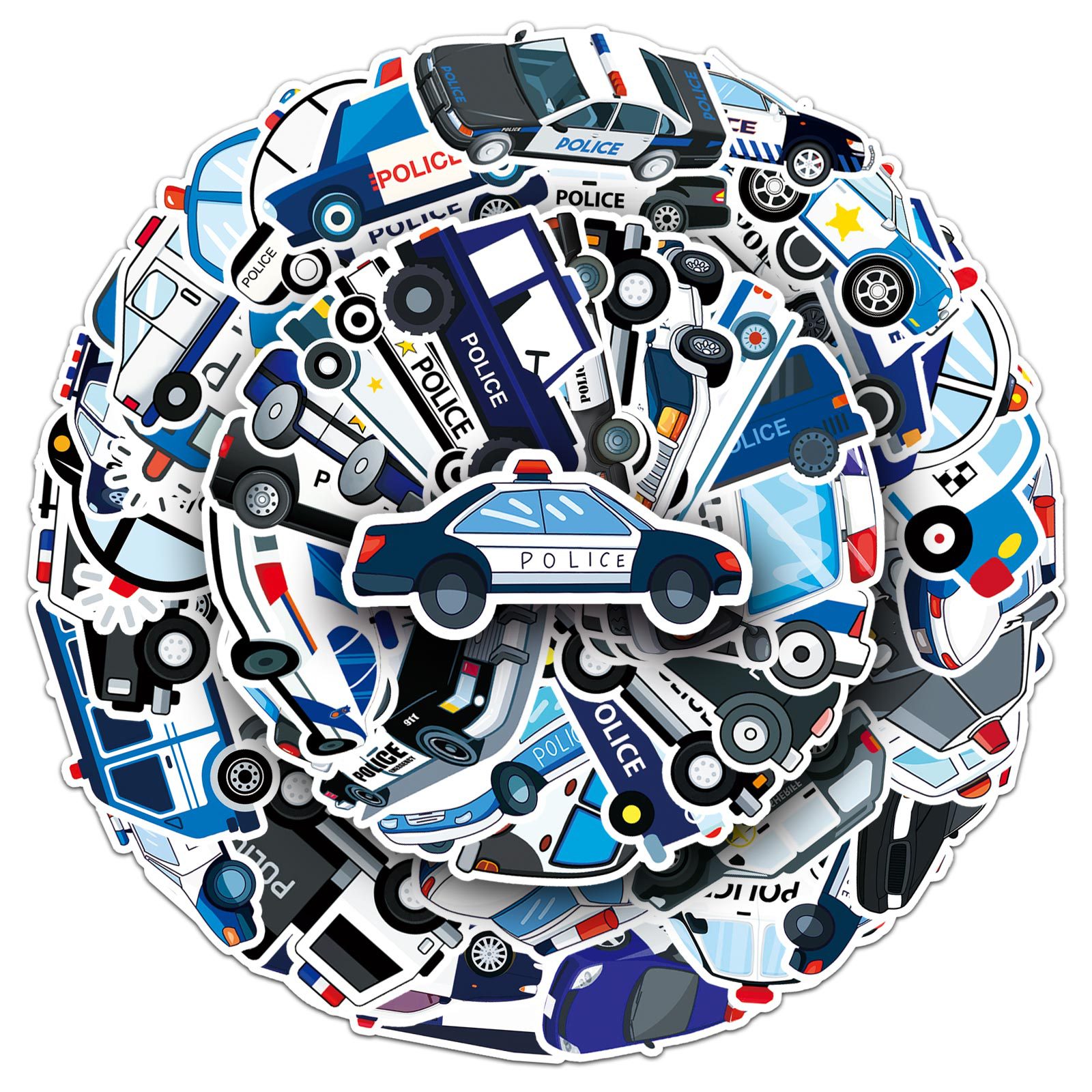 50Pcs Cartoon Police Car Theme - Party Games Kids Birthday review and price