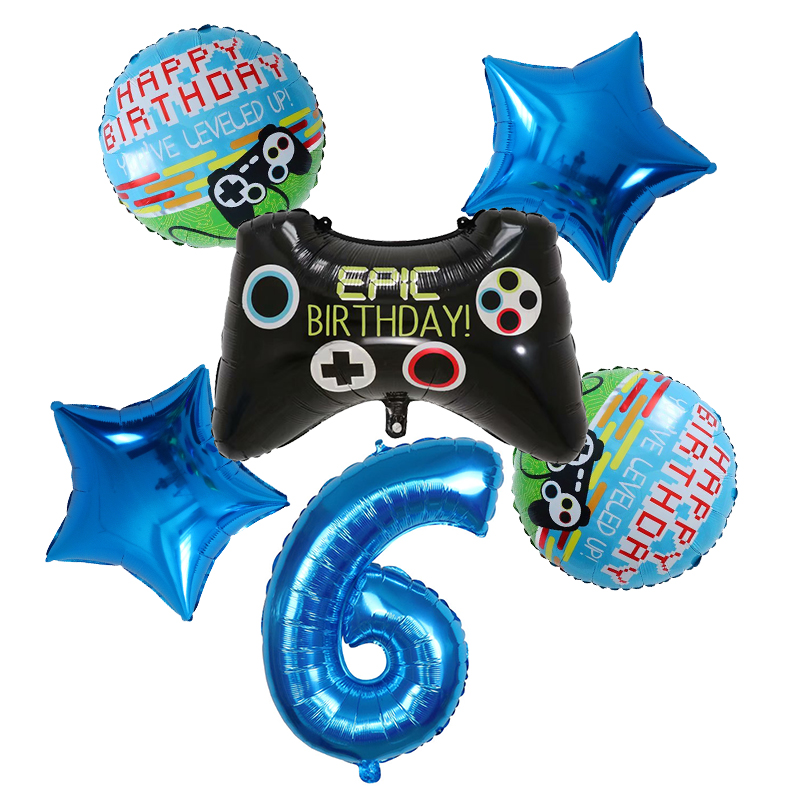6pcs Gamepad Boy Game Foil Hel - Party Games Kids Birthday review and price