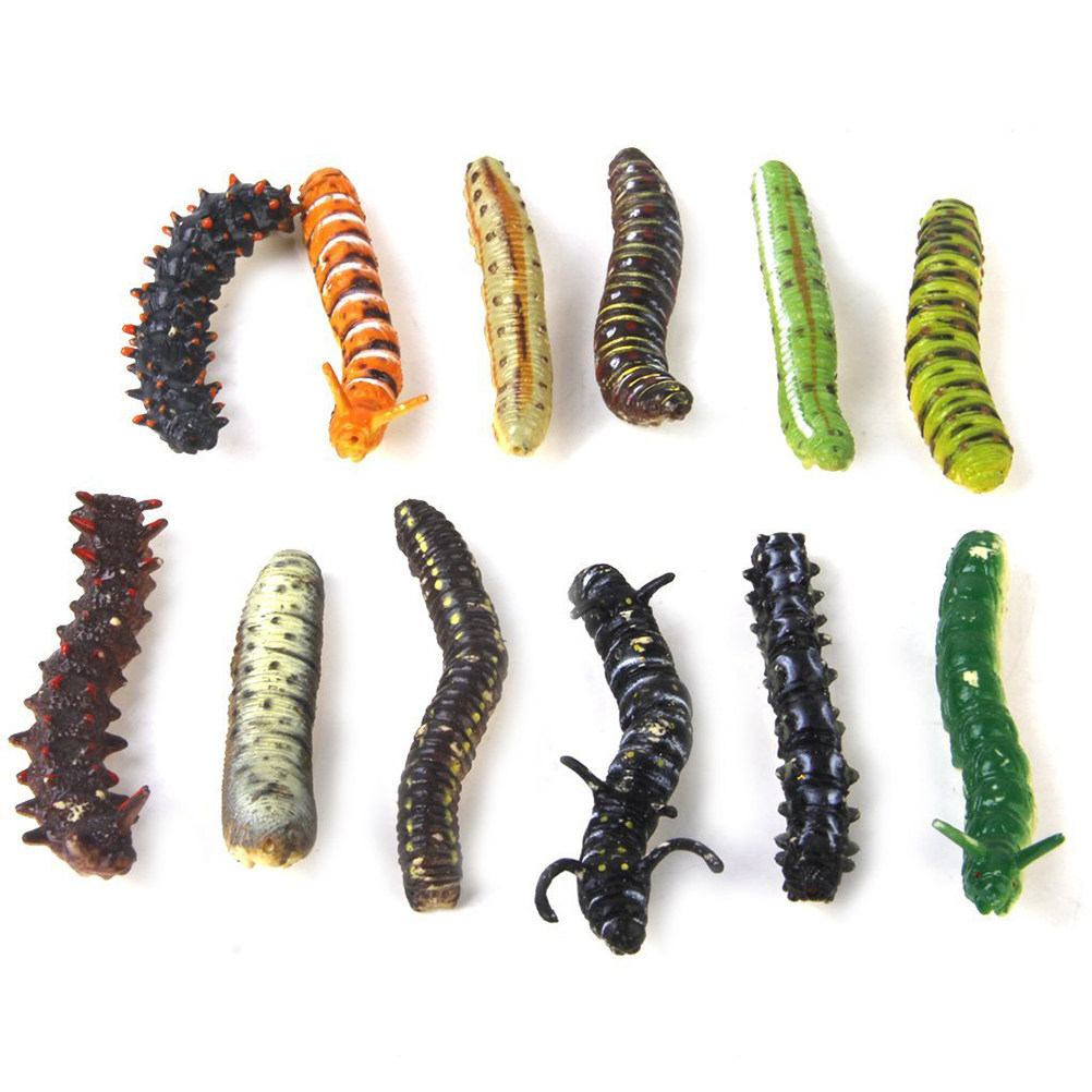 12Pcs Multicolor Plastic Worm  - Games Garden Party review and price